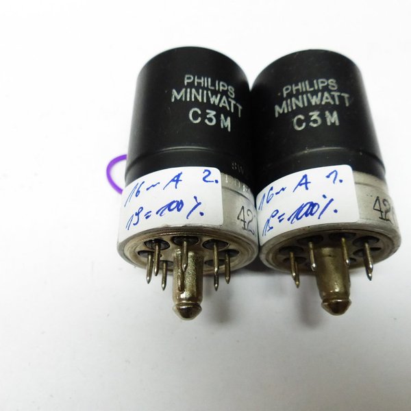 matched Pair SQ C3M Special Philips Miniwatt Post Tube Ultra Rare