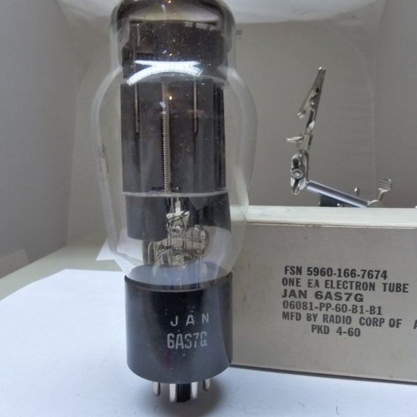 1x NOS RCA  JAN-GRC 6AS7G Military Audio Vacuum Tube 50th Rare