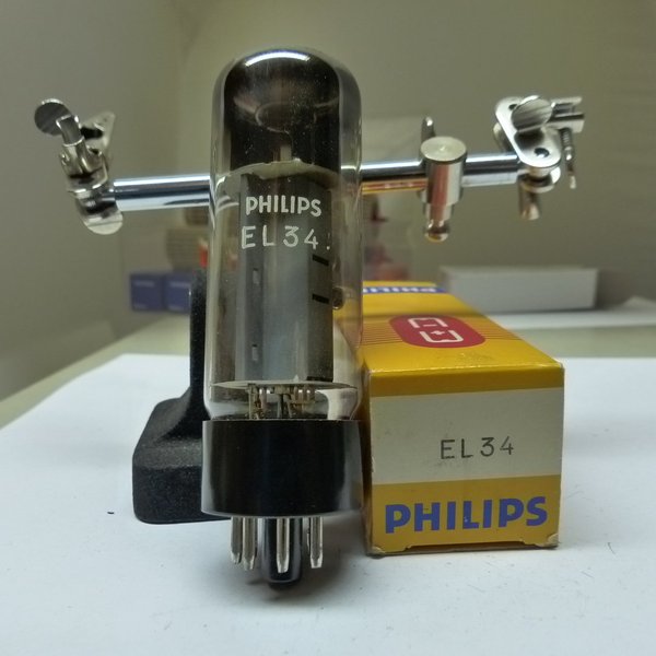 EL34 Philips Mullard Label  XF4 Code  O-Getter 6ca7 Röhre Tube