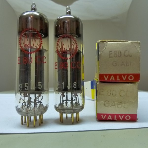 E80CC Valvo - matched pair- same code VB9 / ∆A.. - NOS / NIB Röhre Tube Valvola 01