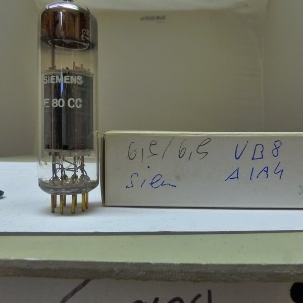 1x E80CC Siemens code VB8 ∆1A4 Code NOS Testet Röhre Tube 07