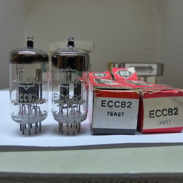 2x ECC82 RSD 12AU7 NEW in Box Röhre Tube Valvola